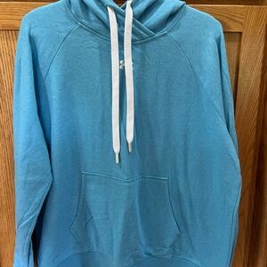 Blue Under Armour Hoodie with White Drawstrings